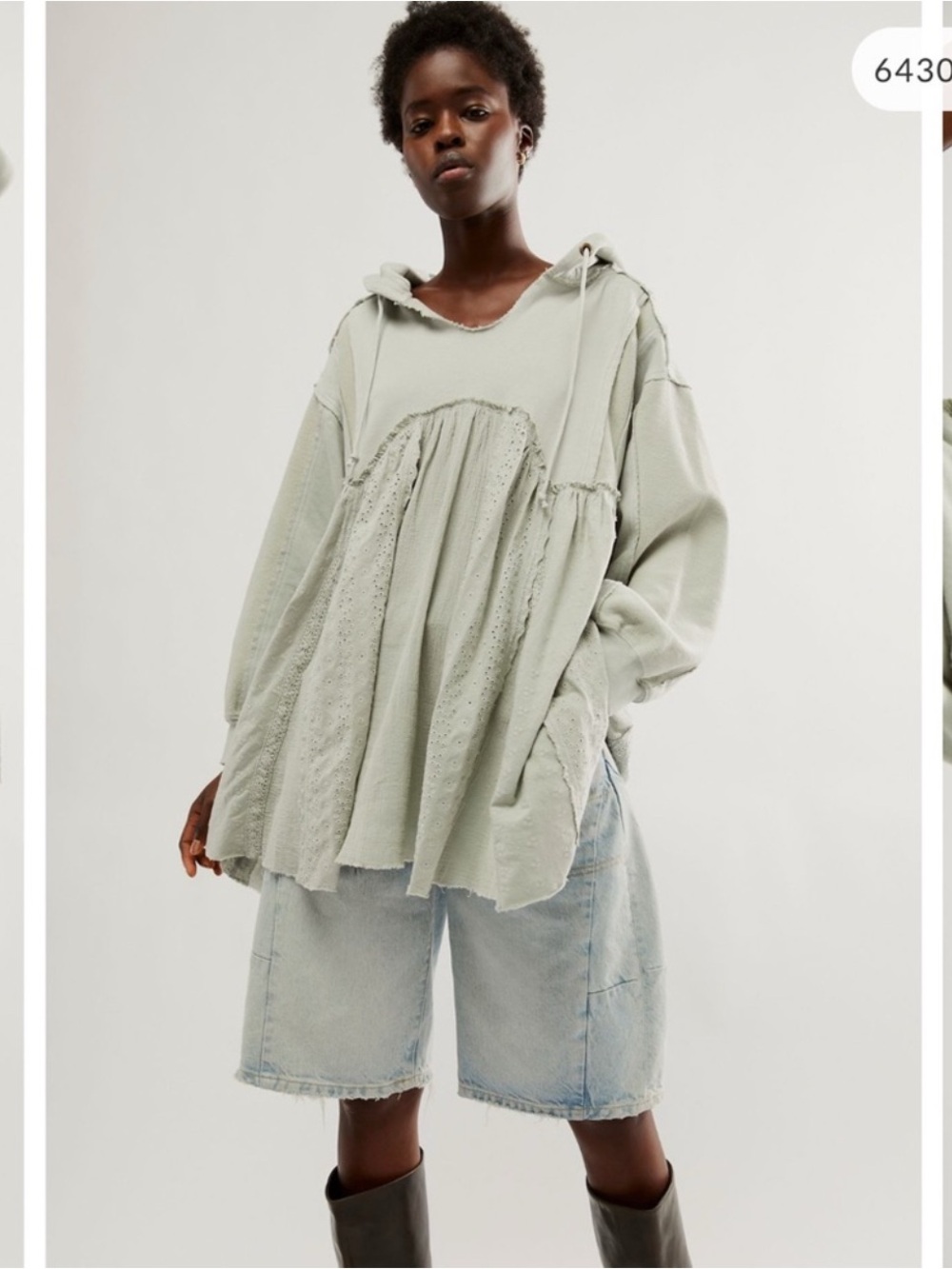 Free People Juniper Pullover Hooded Sweatshirt size XS